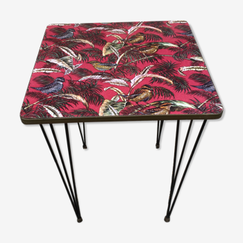 Pink jungle formica coffee table