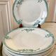 6 Terre de Fer Saint-Amand dessert plates late nineteenth