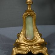 Paire de candélabres en régule doré et onyx – 1940