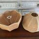 Pair of vintage jute lampshades