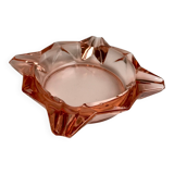Pink glass ashtray 70s