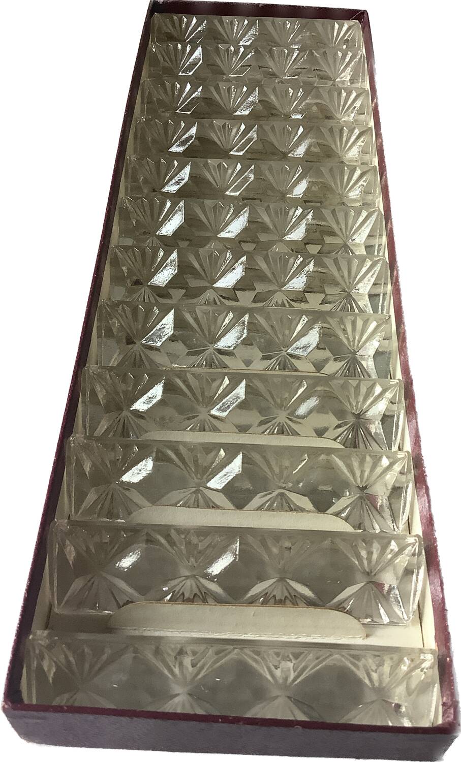 Coffret de 12 portes couteaux cristal