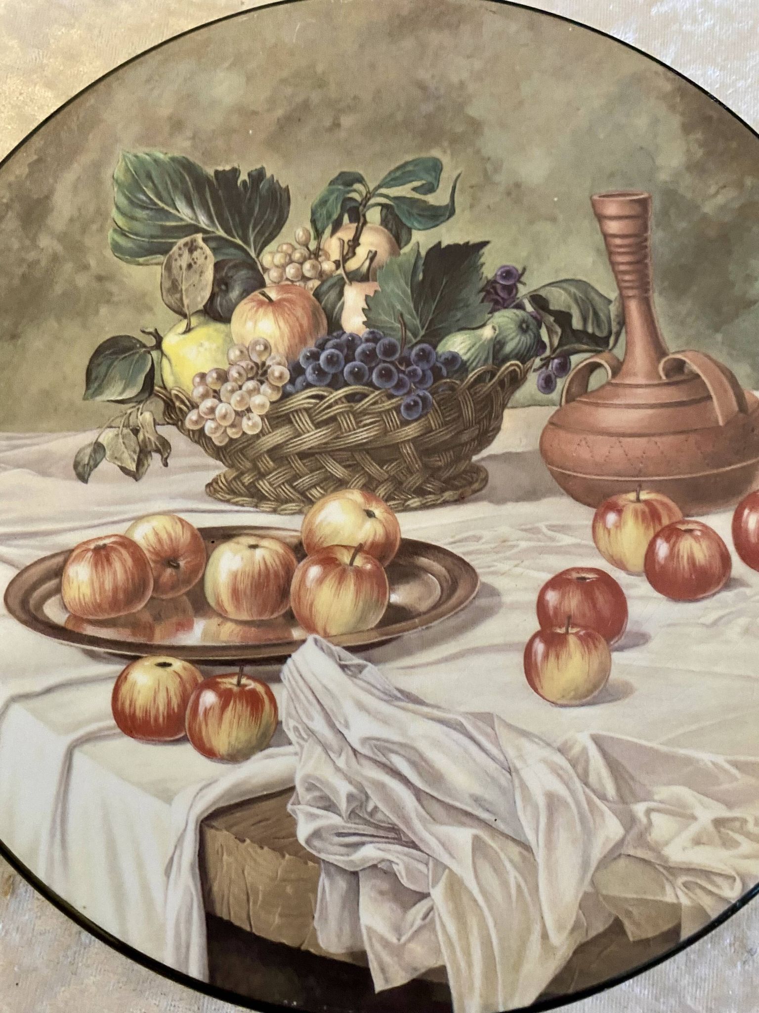 Assiette décorative motif nature morte