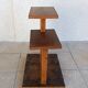 Vintage side table in walnut burl
