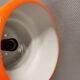 Mini poker hanging lamp in orange original colour  Jo Hammerborg