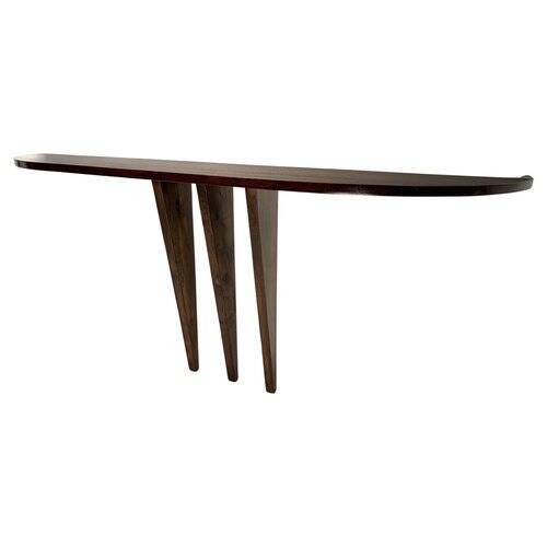 Mid-Century Italian Wooden Wall-Mounted Console Table in the style of Ulrich, 1950s