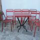 Set of 7 chairs and 1 table Tolix