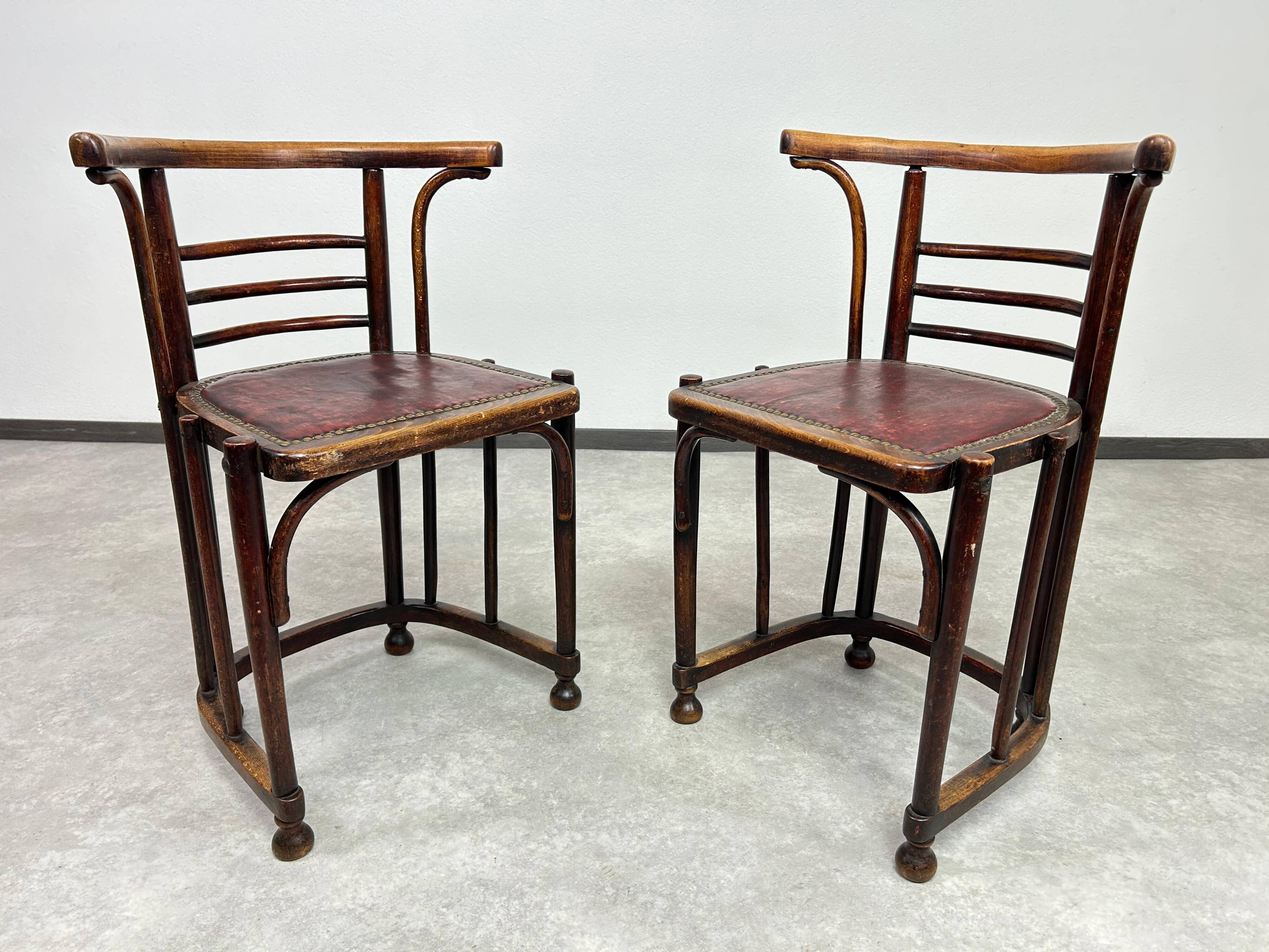 Chairs in the Jugendstil style of Josef Hoffmann