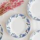 Set of 8 Saint-Amand flat plates, floral decoration