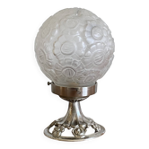 Art deco table lamp, desk lamp, antique glass globe