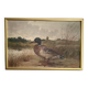 HST oil painting, Ermanno Clara, wild duck, late 19th early 20th century