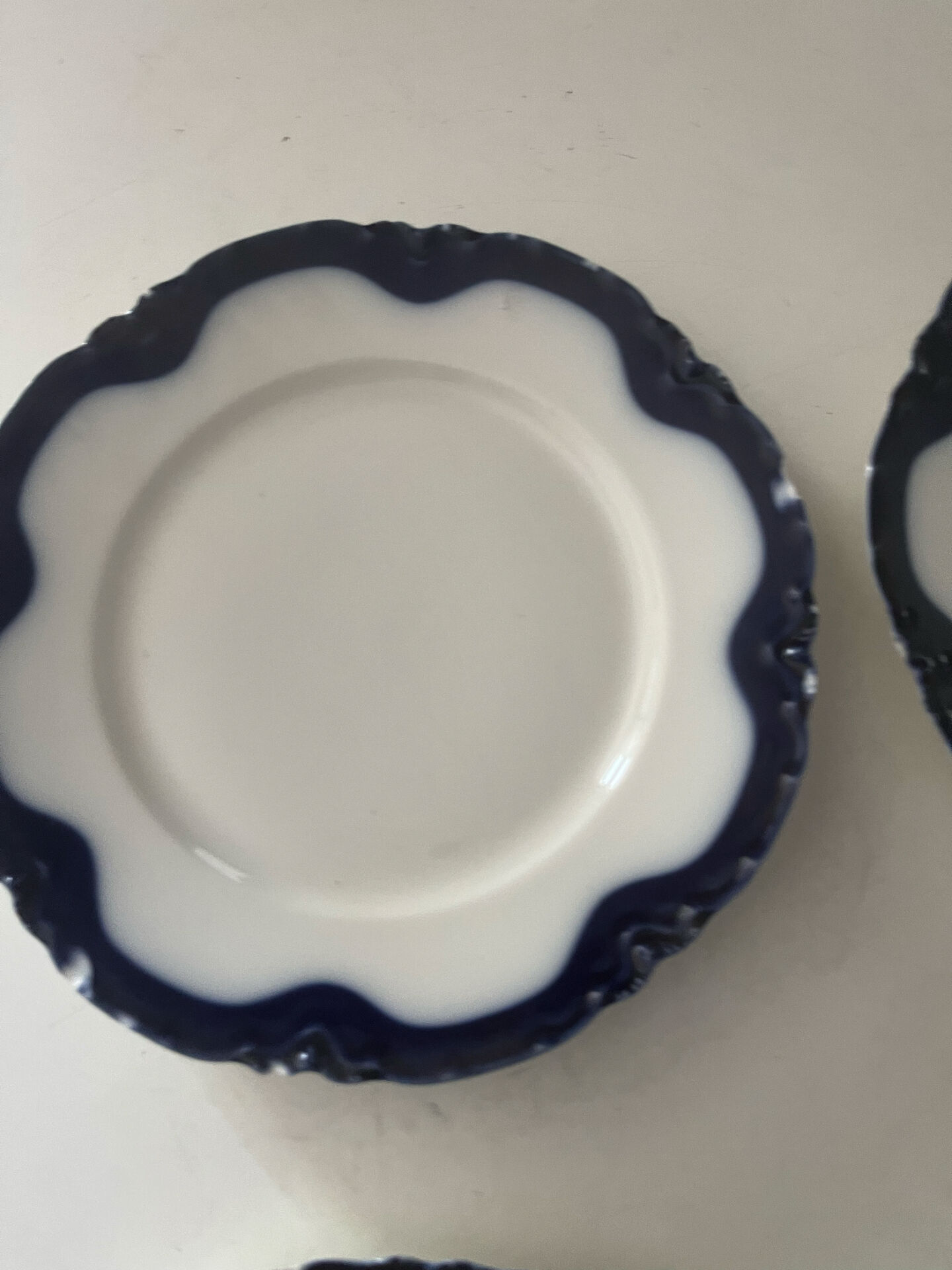 Set of 6 antique Haviland Paris porcelain plates.
