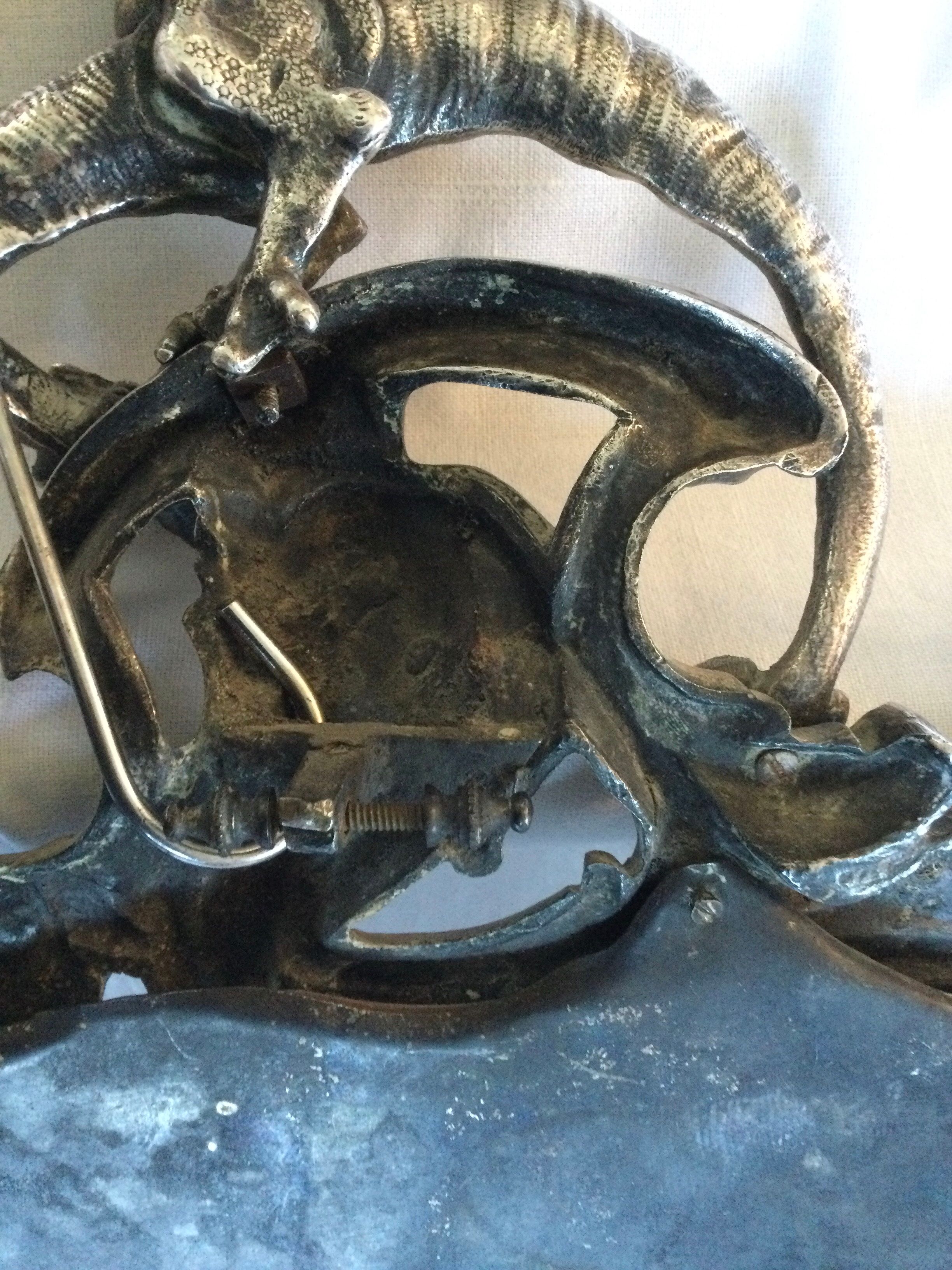 Nineteenth century mirror in silver bronze