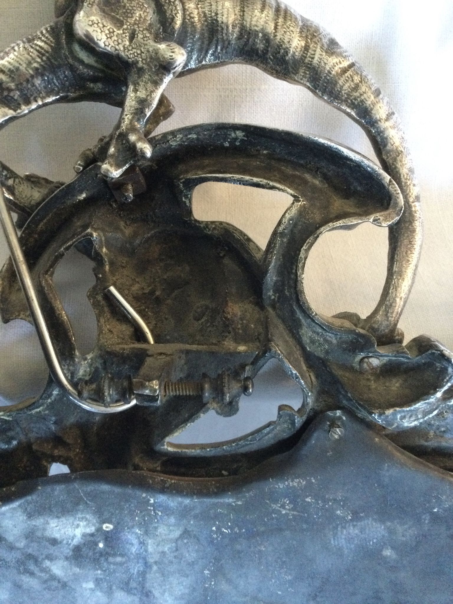 Nineteenth century mirror in silver bronze