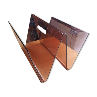 Plexiglass magazine rack 1970