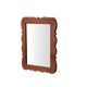 Solid oak mirror with scalloped edge
