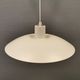 Older ph 4/3 hanging lamp, in white, with original orange suspension disk.