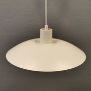 Older ph 4/3 hanging lamp, in white, with original orange suspension disk.