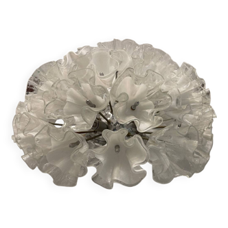 Large Venetian Murano Glass Ceiling Light Flushmount