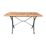 Raw wooden bistro table