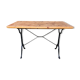 Raw wooden bistro table