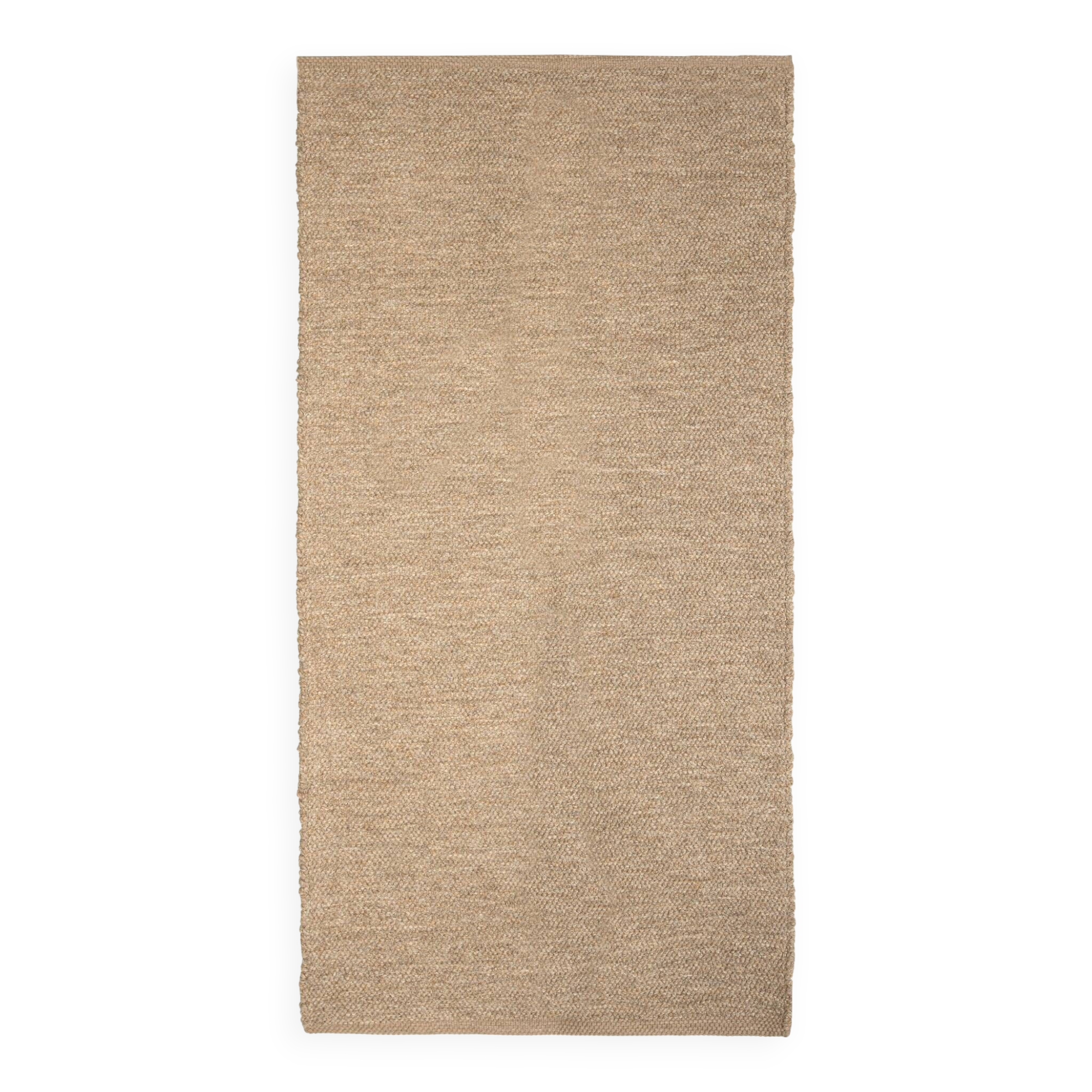 Beige recycled cotton rug 140 x 70 cm