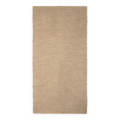 Tapis en coton recycle beige 140 x 70 cm