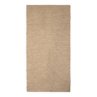 Tapis en coton recycle beige 140 x 70 cm