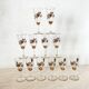 New vintage champagne flutes, 60s, La louvière