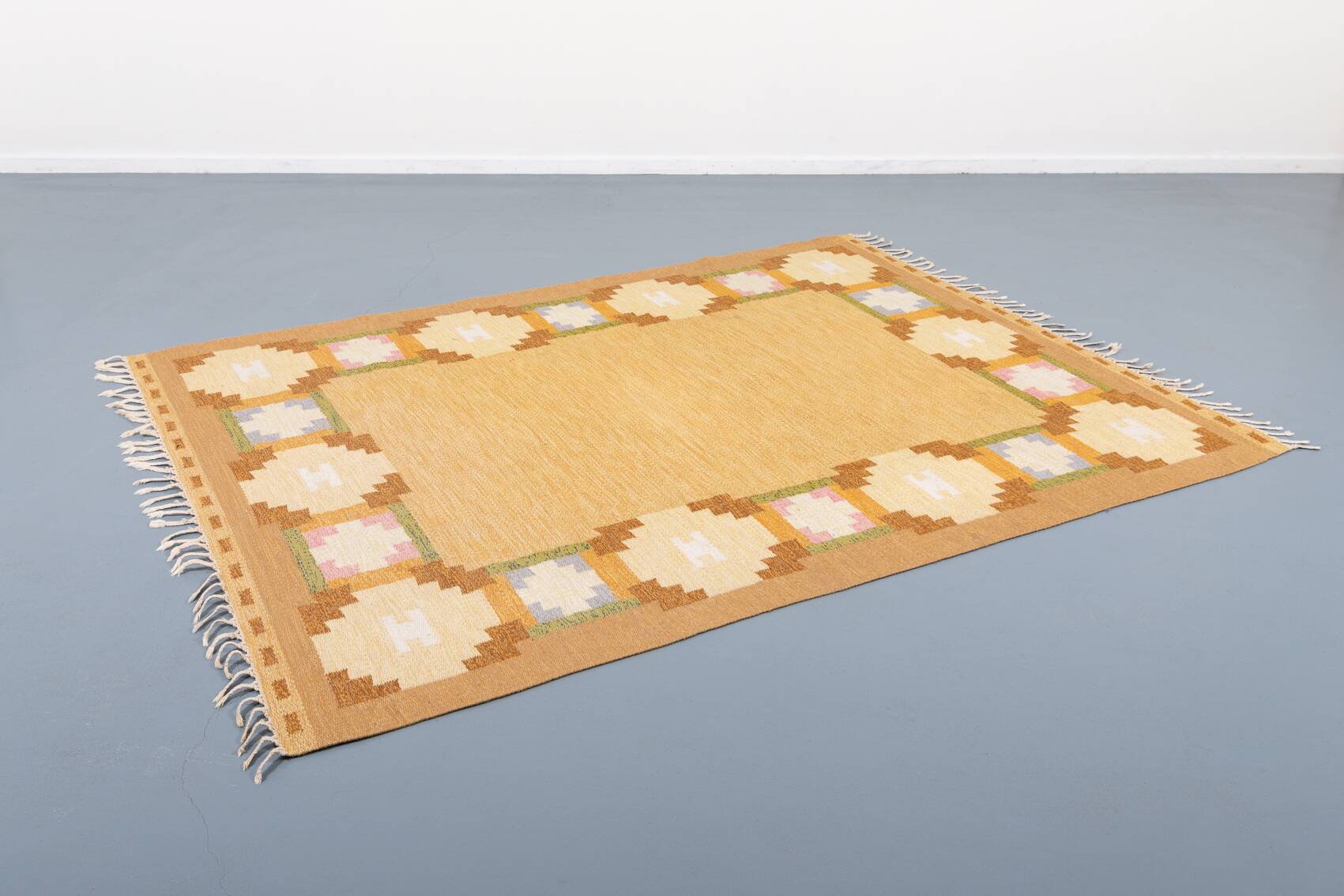 Vintage Doris Leslie Blau Collection Flat-Weave Rug by Ingegerd Silow, Sweden