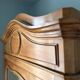 Antique Parisian wardrobe in solid wood – bevelled mirror