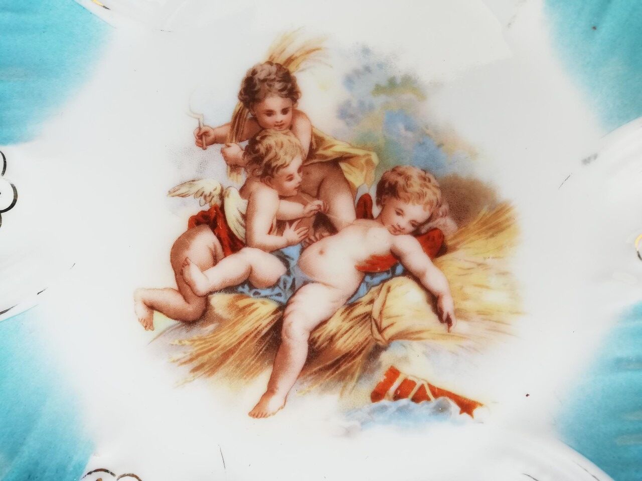 Pair of antique ceramic plates.