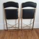 Lot de 2 chaises pliantes skai et métal