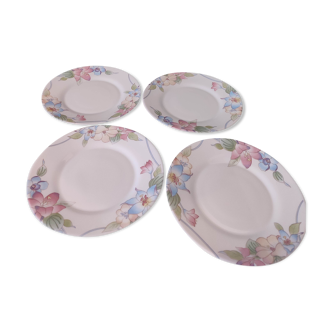 Arcopal plates vintage flowers