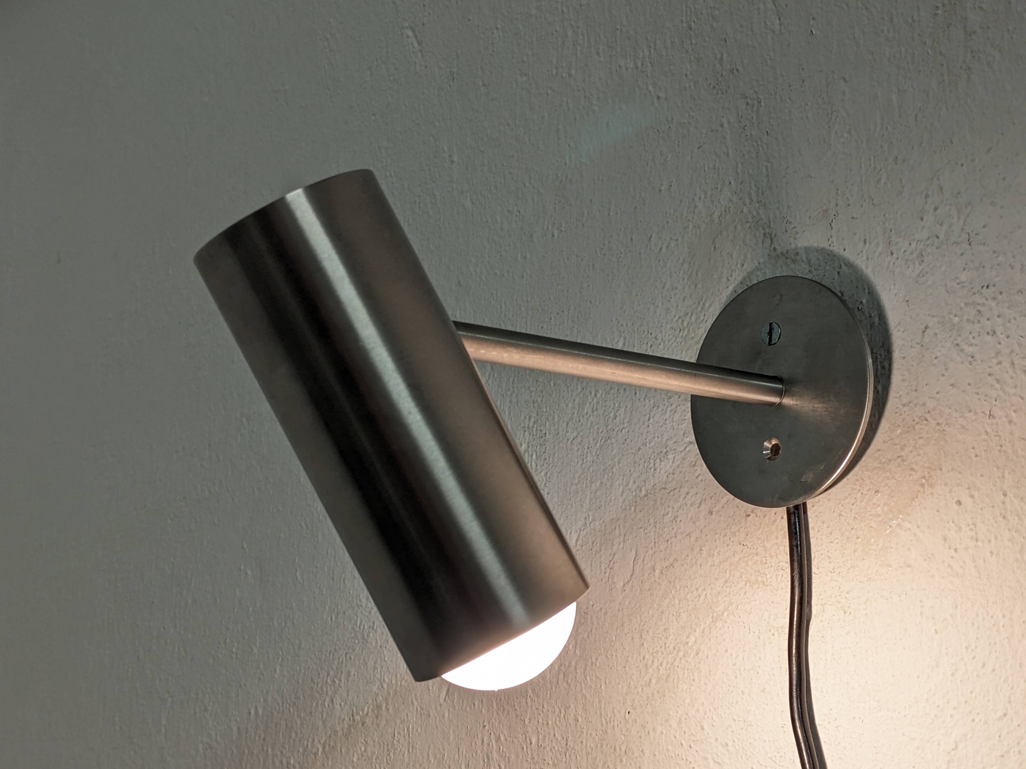Stainless steel spotlight, 60s-70s