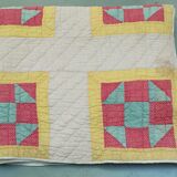 Plaid patchwork américain matelassé XIXème