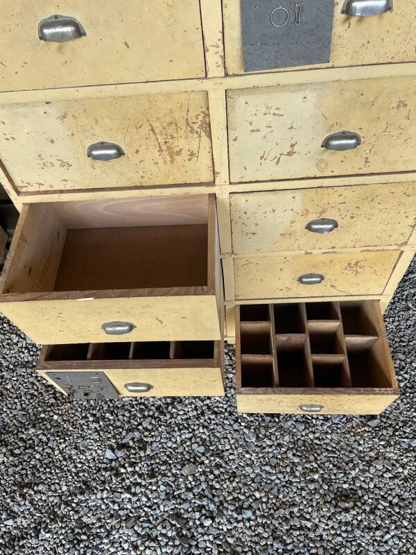 Meuble à tiroir meuble de métier ancien