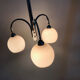 Suspension art deco en opaline rose