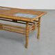 Coffee table with blue ceramic tiles by Robert and Jean Cloutier