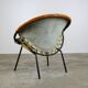 Chaise ballon en cuir 1950