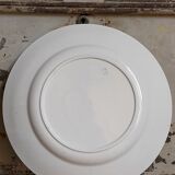 Six plates of vintage Badonviller earthenware with gold frieze