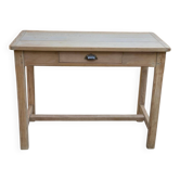 Bureau table de ferme parisienne rénové en bois massif brut