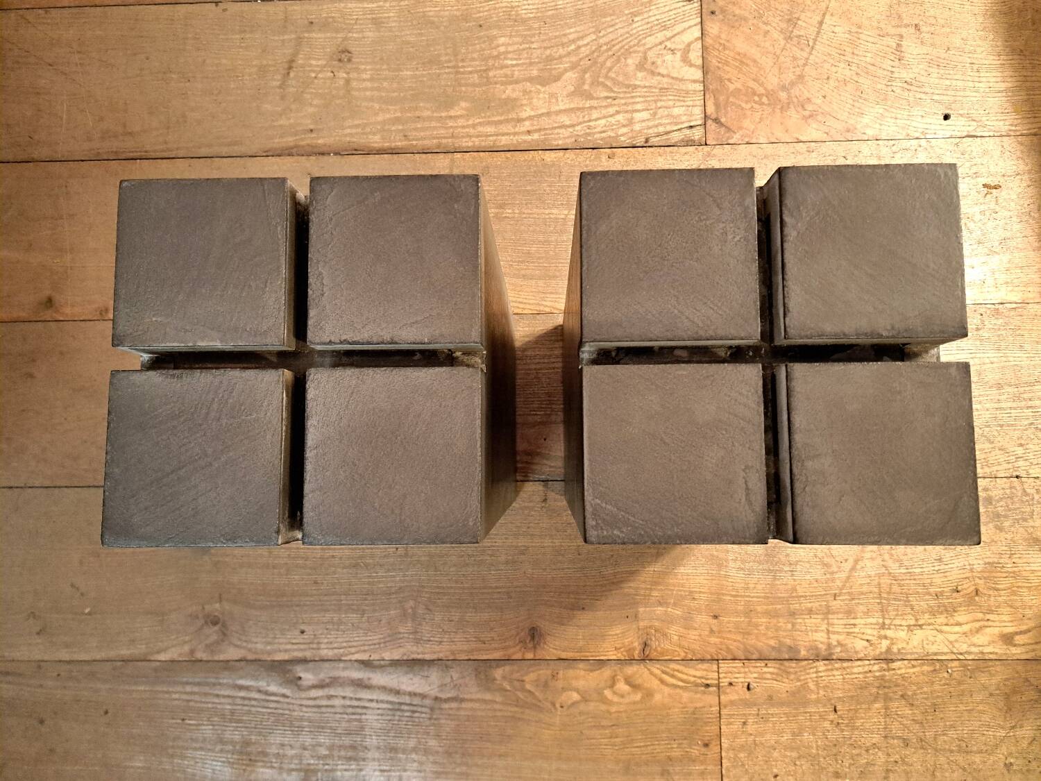 Pair of Roche Bobois side tables by L. Morgaine