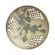 Hand-painted brass platter, France, 1960s.