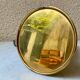 Bedside lamp vintage 60s tole enamelled opaline glass