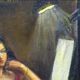 Peinture à l’huile ancienne Portrait de deux femmes jouant du piano Début du XXe siècle