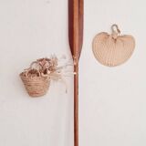 Old single wooden paddle