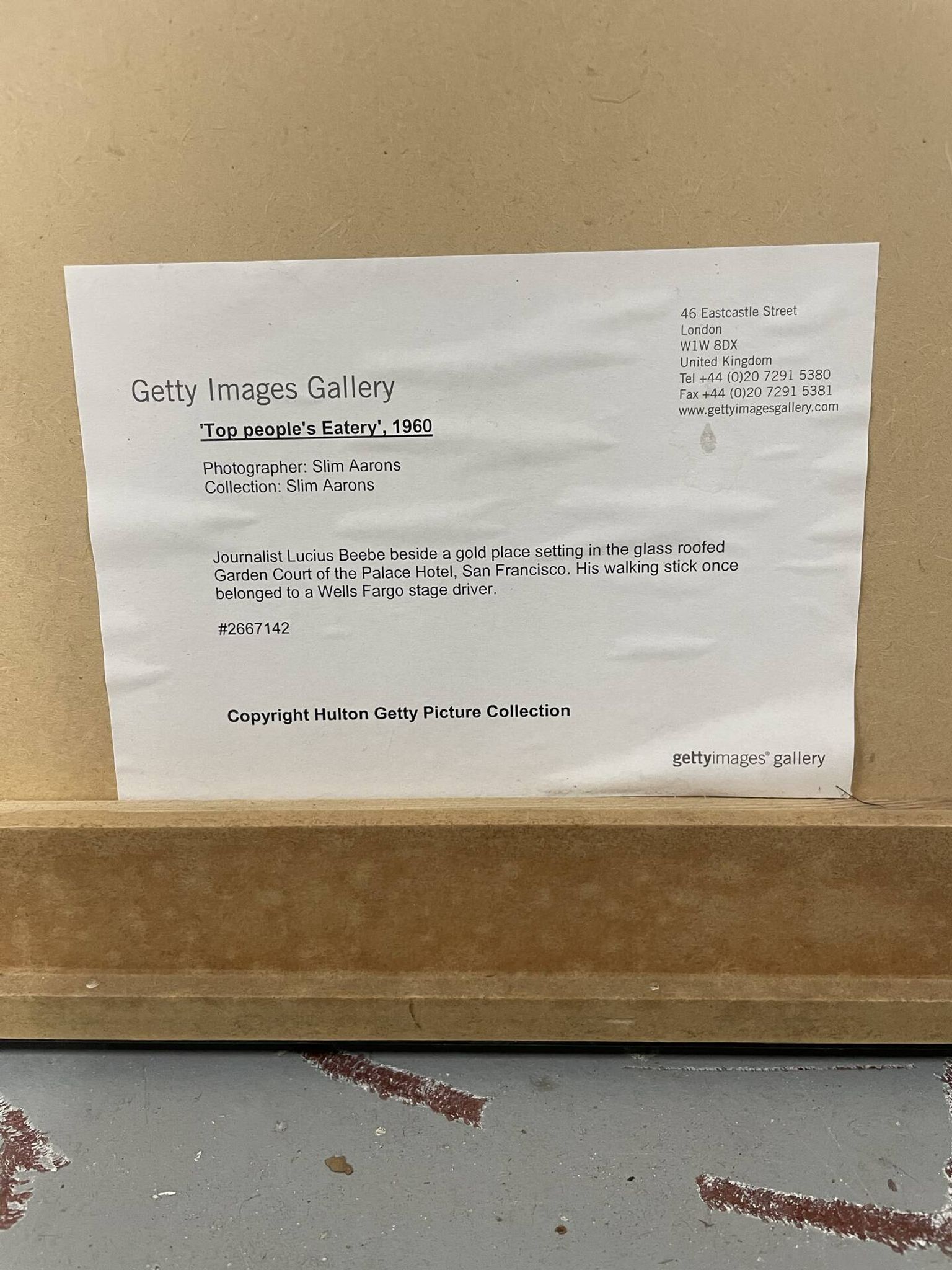 Tirage photographique authentique certifié par la Getty Images Gallery