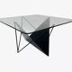 Vintage 80s steel wire coffee table eclectic design