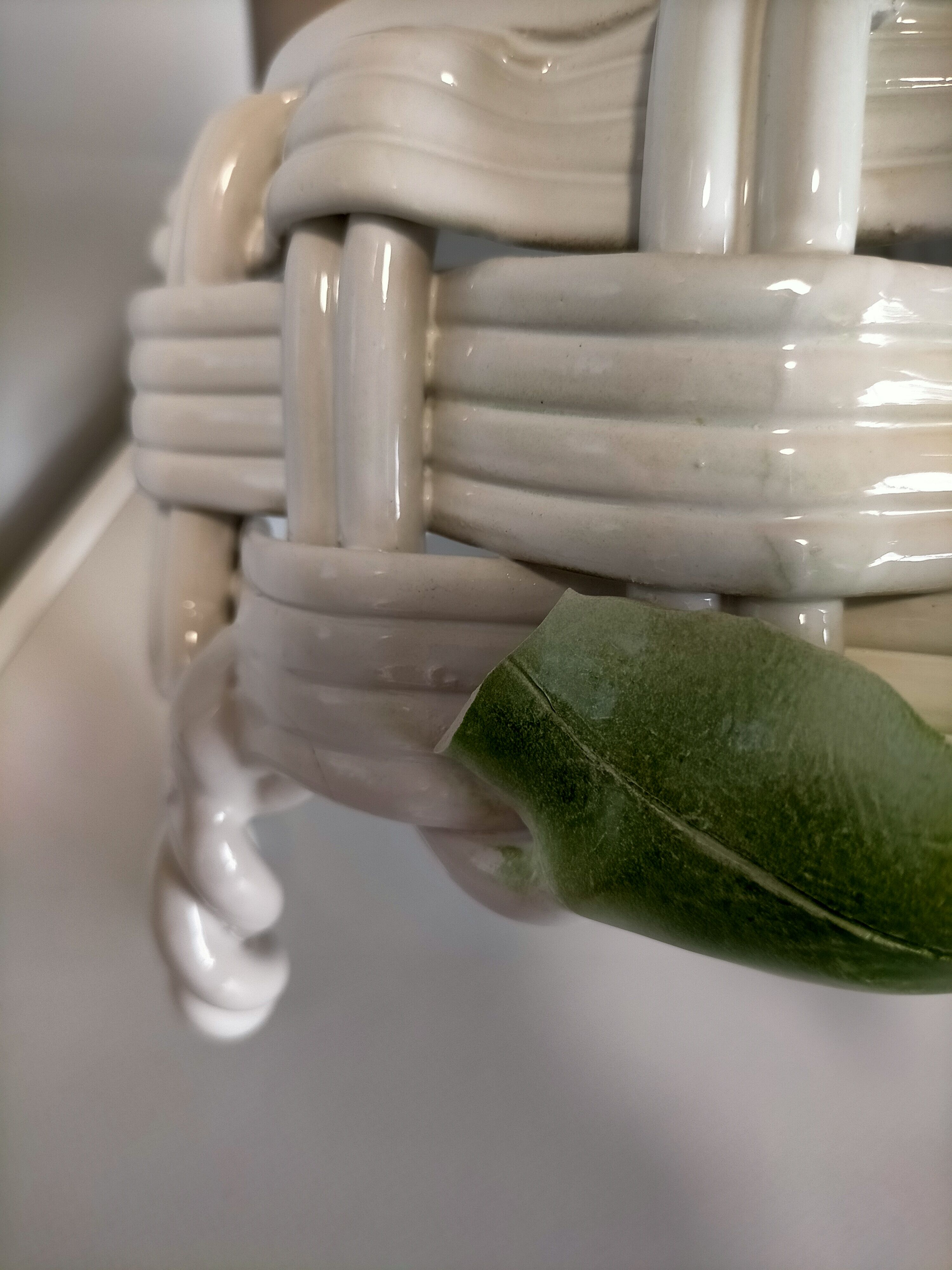Braided ceramic dish